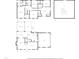 Floor plan showcasing layout of a two story home with bedrooms, kitchen, garage, and attic at 7321 Clarincarde Ct, Wake Forest, NC 27587