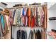 Well-organized walk-in closet providing ample space for clothes, shoes and personal items at 7321 Clarincarde Ct, Wake Forest, NC 27587