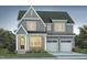 Charming two-story home with a classic design, well-manicured lawn, and an inviting front porch at 755 W Holly Springs Rd, Holly Springs, NC 27540