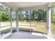 Relaxing screened-in porch overlooking the backyard and surrounding woods, perfect for outdoor enjoyment at 8013 Toddwick Ct, Raleigh, NC 27616