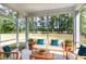 Cozy screened porch furnished with comfortable seating, ideal for enjoying the outdoors in comfort at 8013 Toddwick Ct, Raleigh, NC 27616