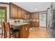 Kitchen with an eat-in island, granite countertops, and stainless steel appliances at 817 S Creek Dr, Nashville, NC 27856