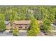 Beautiful aerial view of townhome nestled in a lush green community at 110 Tressel Way, Durham, NC 27707