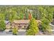 Beautiful aerial view of townhome nestled in a lush green community at 110 Tressel Way, Durham, NC 27707