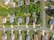 Overhead shot of houses, some with pools, nestled among lush greenery in a tranquil community at 1198 Shining Water Ln, Creedmoor, NC 27522