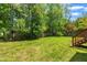 Expansive backyard featuring a lush lawn and wooded perimeter creating a private outdoor space at 1198 Shining Water Ln, Creedmoor, NC 27522