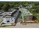 Aerial view of new home construction showcasing modern architecture and community layout at 1302 Chamblee Hill Ct, Raleigh, NC 27608
