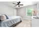 Bedroom with neutral paint, light carpet, and a ceiling fan at 1307 Torrey Pines Ct, Mebane, NC 27302