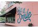 Charming pink storefront with a 