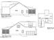 Blueprints of the house's right and left side elevations, with dimensions for windows and roof details at 155 Diamond Creek Dr, Zebulon, NC 27597