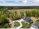 Breathtaking aerial view of an estate home with lush landscaping and stunning curb appeal at 1903 Edgerton Dr, Durham, NC 27703