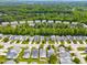 An aerial view showing a neighborhood surrounded by lush green trees at 210 Millet Dr, Morrisville, NC 27560