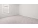 Bedroom features neutral carpet, a window with blinds and freshly painted walls at 210 Millet Dr, Morrisville, NC 27560