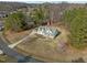 Aerial view of the house showing the large lot and front yard at 226 Fletcher Ridge Rd, Timberlake, NC 27583