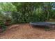 Enjoy outdoor fun in this backyard with a built in trampoline and lush surroundings for endless entertainment at 2811 Van Dyke Ave, Raleigh, NC 27607