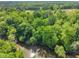 Lush wooded landscape with river running through the property, promising scenic views and privacy at 2901 Horse Shoe Farm Rd, Wake Forest, NC 27587