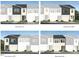 Exterior elevation showing multiple layout options for the townhome at 3010 Vitner Dr, Durham, NC 27704