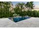 Relaxing backyard pool with travertine patio, lush landscaping, and lounge chairs at 325 Forest Bridge Rd, Youngsville, NC 27596