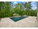 Backyard features a large, private swimming pool with stone decking and poolside lounge chairs at 325 Forest Bridge Rd, Youngsville, NC 27596