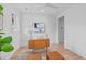 Bright home office offers a cozy workspace with hardwood floors and a serene atmosphere at 511 S Bloodworth St # 102, Raleigh, NC 27601