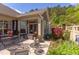 Cozy outdoor patio with outdoor seating area and mature landscaping with great natural light at 5144 Niagra Dr, Chapel Hill, NC 27517