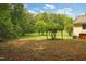 A spacious backyard with mature trees and ample sunlight at 5743 Craig Rd, Durham, NC 27712
