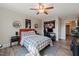 Bedroom with ceiling fan at 636 Copper Beech Ln, Wake Forest, NC 27587