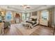 Spacious main bedroom featuring a tray ceiling and ensuite bathroom at 636 Copper Beech Ln, Wake Forest, NC 27587