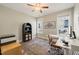 Cozy home office with a ceiling fan and natural light at 636 Copper Beech Ln, Wake Forest, NC 27587
