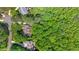 Stunning aerial view of a secluded home surrounded by lush green trees at 7212 Donneeford Rd, Wake Forest, NC 27587