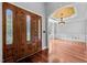 A grand entryway flows into the formal dining room at 7212 Donneeford Rd, Wake Forest, NC 27587