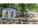 Exterior of a chicken coop and fenced enclosure at 82 Deercorn Path, Moncure, NC 27559