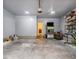Spacious garage with ample storage, lighting, and entry to interior at 901 Lemongrass Ln, Wake Forest, NC 27587