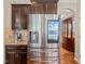 Modern kitchen featuring stainless steel refrigerator with smart display and abundant storage at 901 Lemongrass Ln, Wake Forest, NC 27587
