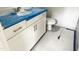 New bathroom with toilet and a vanity featuring modern hardware and sink at 903 Linwood Ave, Durham, NC 27701