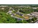 Aerial view of a home community with proximity to business and road access at 928 Arrowhead Ln, Mebane, NC 27302