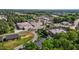 Aerial view shows the proximity to commerce and major roadways at 928 Arrowhead Ln, Mebane, NC 27302