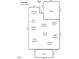 Detailed floor plan layout with dimensions for rooms including living, kitchen, bedrooms, and bathrooms at 928 Arrowhead Ln, Mebane, NC 27302