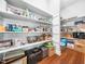Well-organized pantry with ample shelving and storage space for food and household items at 948 Uprock Dr, Cary, NC 27519