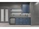 Stylish bar area featuring custom cabinetry, wine fridge, built-in shelving, and modern lighting at 949 Harrison Ridge Rd, Wake Forest, NC 27587