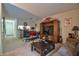 Living room area featuring a large TV and comfortable seating at 10 Grove Park Rd, Durham, NC 27705