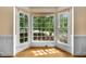 Bay window with bench seat offers views and natural light to the interior at 101 Abbotsford Ct, Durham, NC 27712