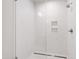 Modern bathroom shower with white subway tile and glass door enclosure at 112 Meadowbrook Dr, Chapel Hill, NC 27514