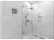 This modern glass enclosed shower features multi-spray options and a convenient built-in niche at 112 Meadowbrook Dr, Chapel Hill, NC 27514