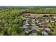Aerial view showcases a neighborhood, complete with mature trees and community layout at 1302 Ingle Ct, Burlington, NC 27215