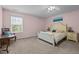 Cozy bedroom featuring a ceiling fan, nightstands, and a side chair at 1302 Ingle Ct, Burlington, NC 27215