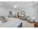 Main bedroom showcasing carpet flooring and ensuite bathroom access at 1302 Ingle Ct, Burlington, NC 27215