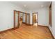 Open floor plan showcasing hardwood floors and access to other areas of the home at 201 Summergate Cir, Chapel Hill, NC 27516