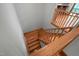 Hardwood stairs leading to the upper level, combining elegance and function at 201 Summergate Cir, Chapel Hill, NC 27516