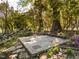 Tranquil backyard area with beautiful water feature, stone landscaping, and patio space at 2581 Green Valley Blvd, Burlington, NC 27217